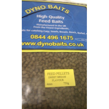 SWEET BREAM FLAVOUR FEEDER PELLETS ( 4mm ) ( DYNO BAITS ) 750g bag